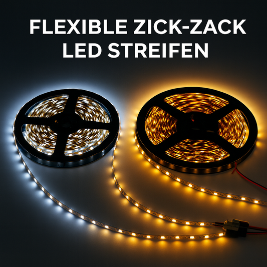 LED Zig-Zag Modul 5 m | Weiß 12 V | für Leuchtbuchstaben & Leuchtkästen