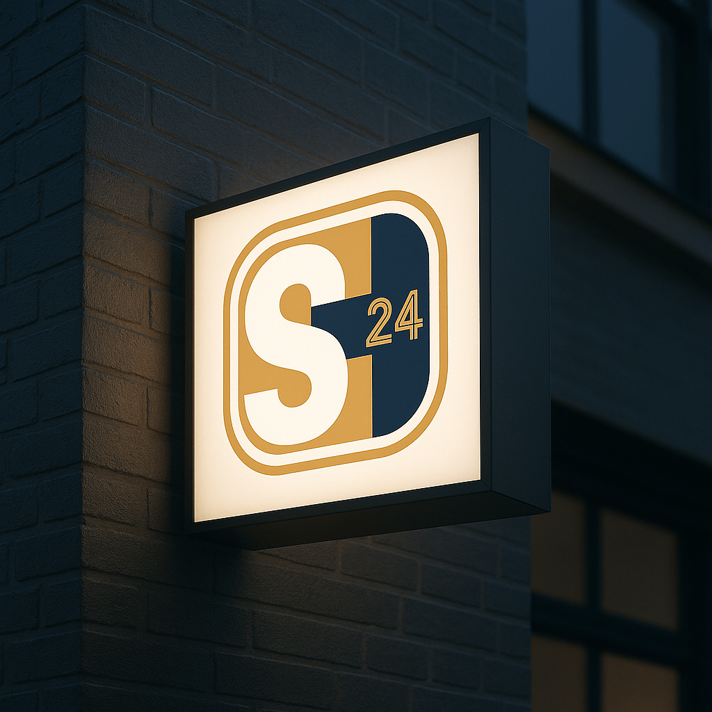 Ausstecker / Aushänger mit Beleuchtung – individuell gefertigt für Ihre Außenwerbung