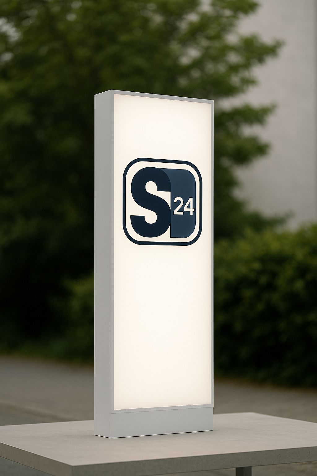 Werbepylon / Leuchtpylon – beleuchtet & individuell gefertigt