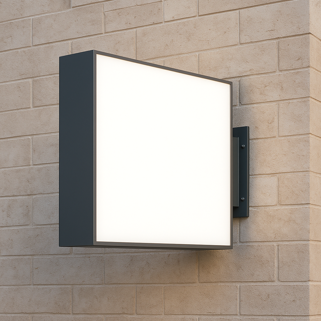 Ausstecker / Aushänger mit Beleuchtung – individuell gefertigt für Ihre Außenwerbung