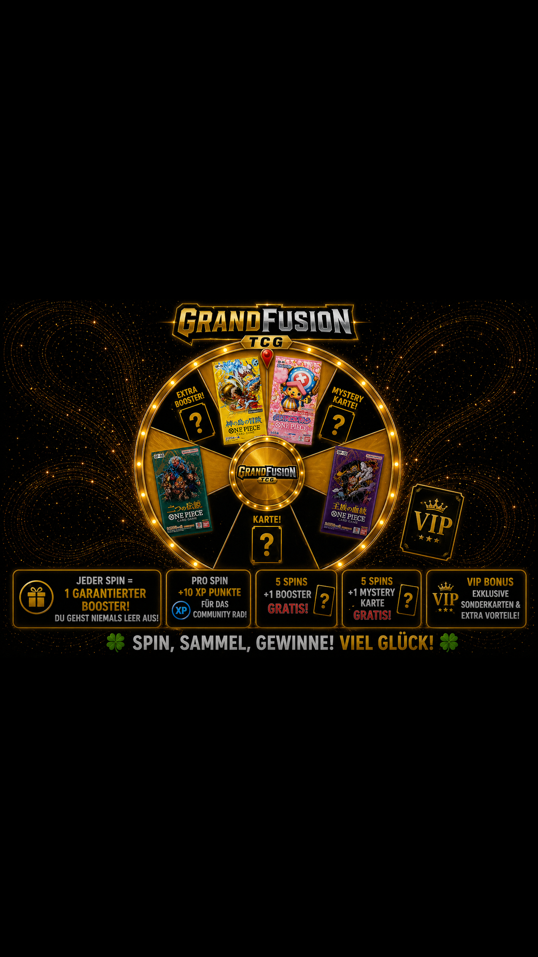 5 Spins Mystery TCG Pack – One Piece Random Cards | Live Wheel
