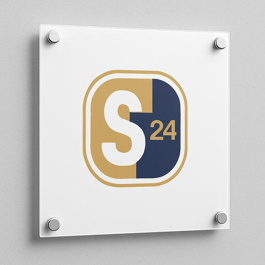 Firmenschild aus Acryl mit Logo – Individuell gefertigt für Innen & Außen