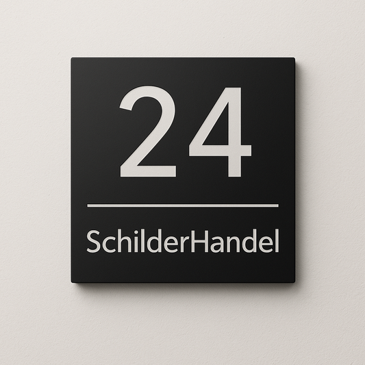 Hausnummernschild aus Acryl/Aluminium – individuell gestaltet