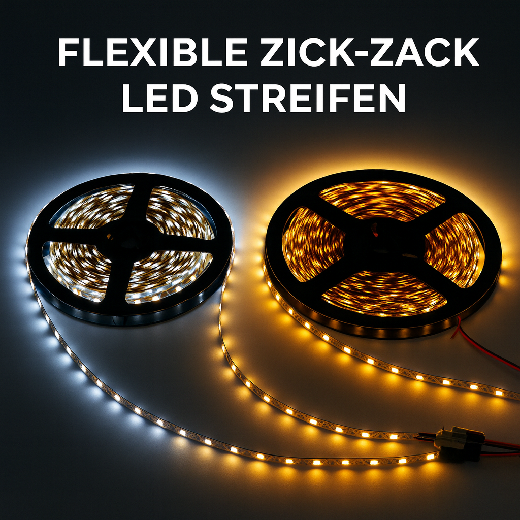 LED Zig-Zag Modul 5 m | Weiß 12 V | für Leuchtbuchstaben & Leuchtkästen