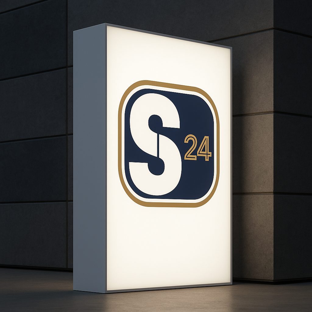 Werbepylon / Leuchtpylon – beleuchtet & individuell gefertigt