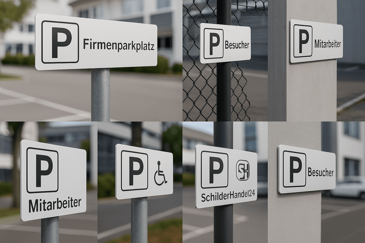 Parkplatzschild aus Aluminium – individuell bedruckt