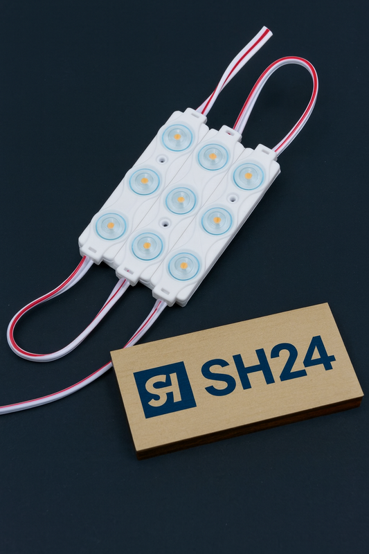 2835 SMD LED Modul 3er-Kette | 12 V | Für Leuchtbuchstaben & Leuchtkästen