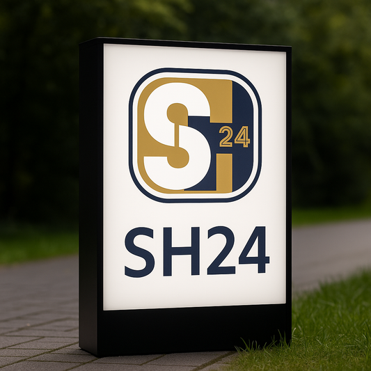 Werbepylon / Leuchtpylon – beleuchtet & individuell gefertigt