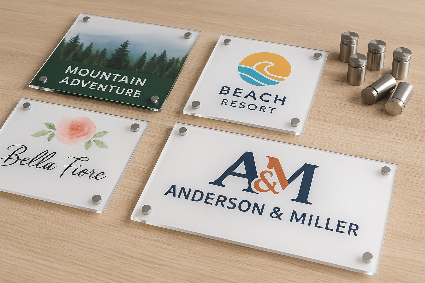 Firmenschild aus Acryl mit Logo – Individuell gefertigt für Innen & Außen